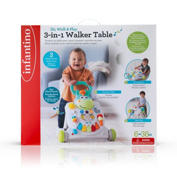 INFANTINO 3in1 Sit Walk & Play Walker Table