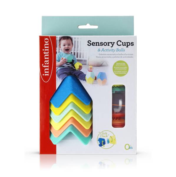 INFANTINO Sensory Stacking Cups & Activity Ball set