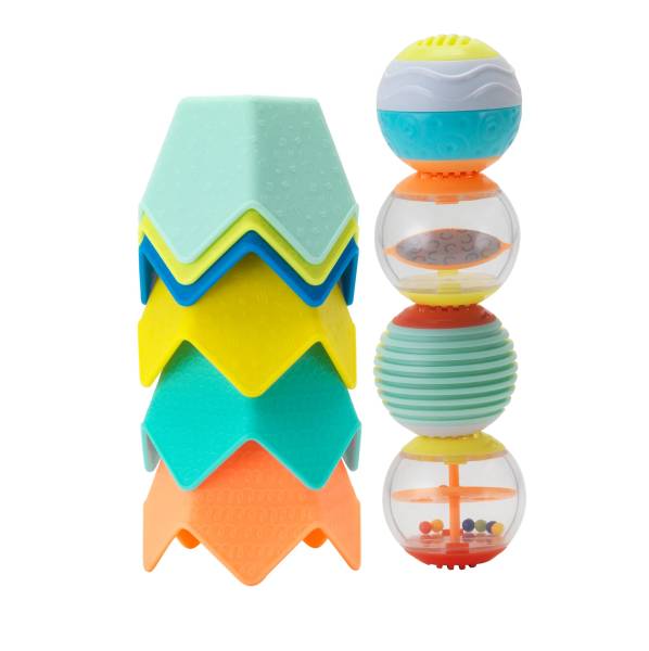 INFANTINO Sensory Stacking Cups & Activity Ball set