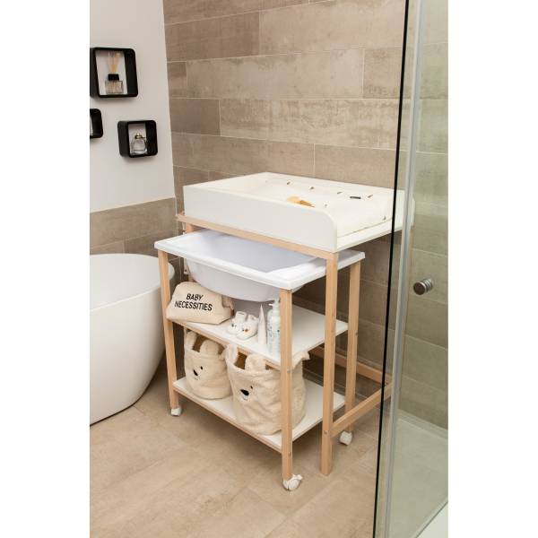 CHILDHOME Changing Table & Bath with Wheels