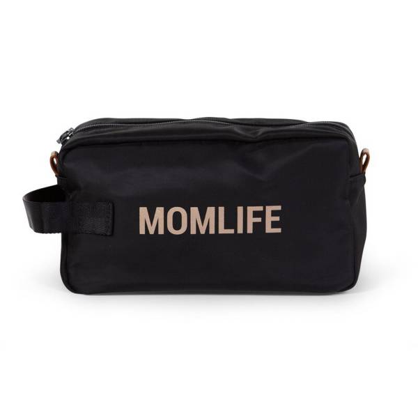 CHILDHOME Momlife Toiletry Bag - Black/Gold