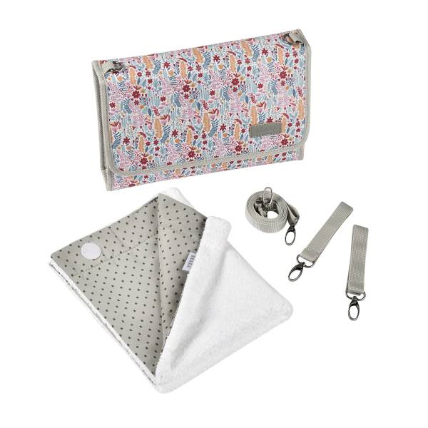 BEABA Geneva Changing Station - Mirage Grey Floral S