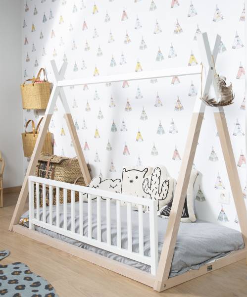 CHILDHOME Bed Rail Beech/MDF 120cm - White