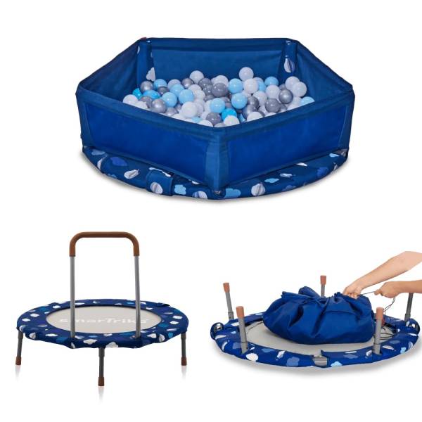 SmarTrike 3-in-1 Trampoline & Ball Pit - Navy Blue