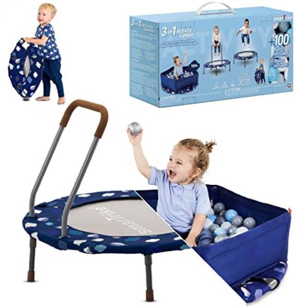 SmarTrike 3-in-1 Trampoline & Ball Pit - Navy Blue