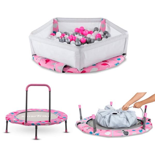 SmarTrike 3-in-1 Trampoline & Ball Pit - Pink