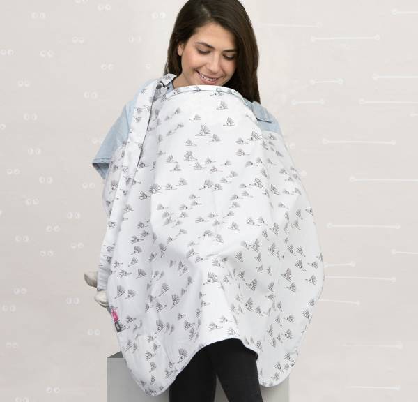 SIMPLY GOOD Nursing Cover Muslin - Grey Eyes