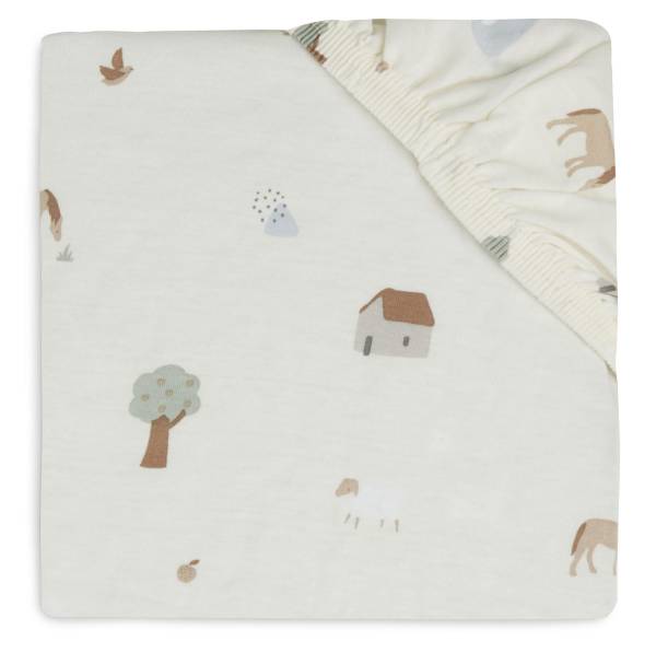 JOLLEIN Fitted Sheet Jersey 40/50x80/90 - Farm