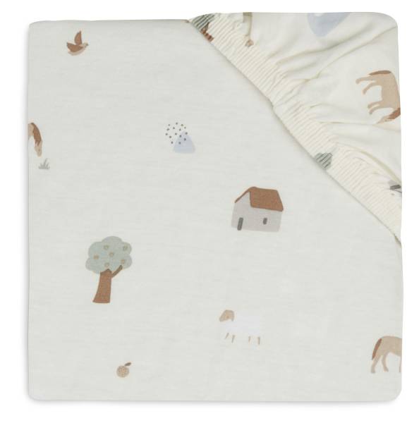 JOLLEIN Fitted Sheet Jersey 60x120 - Farm