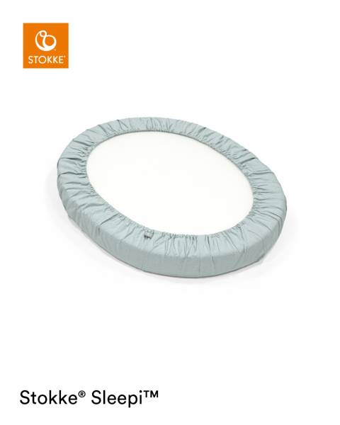 STOKKE Sleepi Fitted Mini Sheet V3 - Dots Sage