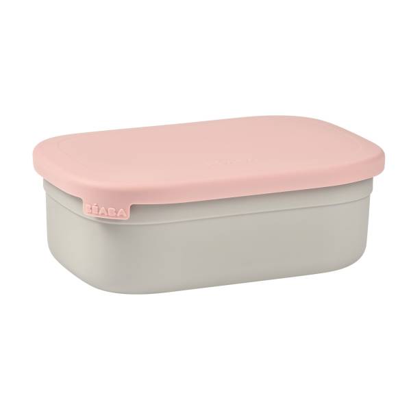 BEABA Stainless Steel Lunch Box - Velvet Grey/Dusty Rose