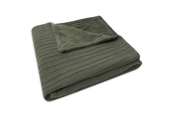 JOLLEIN Blanket 100x150 Pure Knit - Leaf Green Velvet