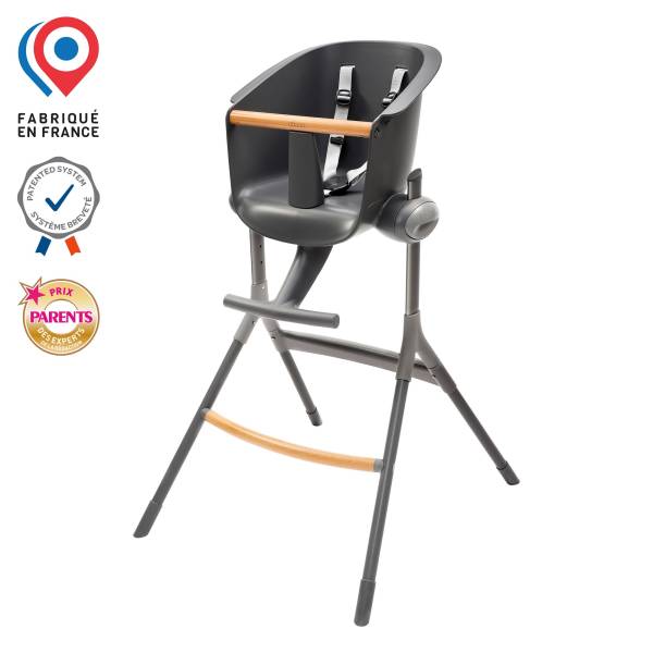 BEABA Up&Down High Chair - Mineral/Grey