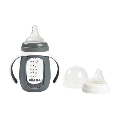 BEABA Glass Bottle + Silicone Sleeve 210ml - Mineral S