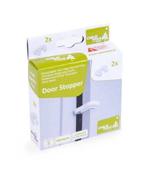 CHILDHOME Safe Door Stopper 2pcs - White