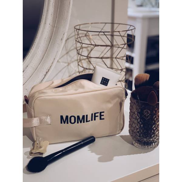 CHILDHOME Momlife Toiletry Bag - Off White/Black