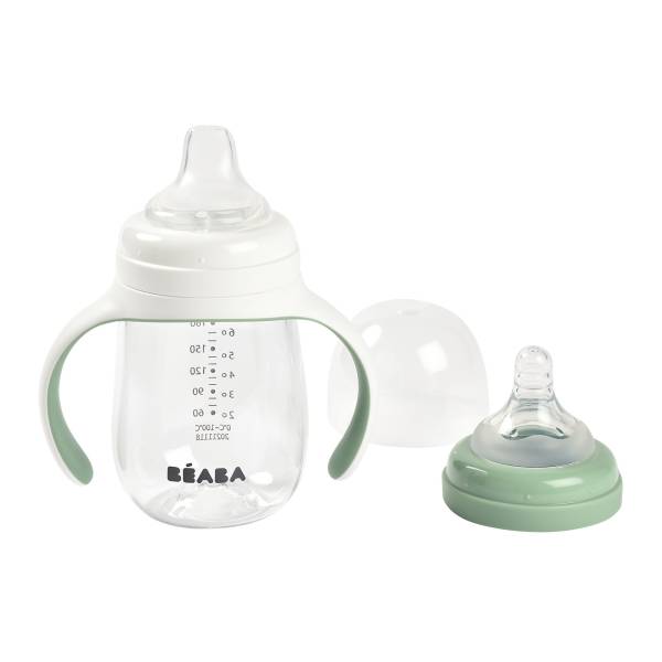 BEABA Learning cup 2in1 Sippy 210ml - Sage Green