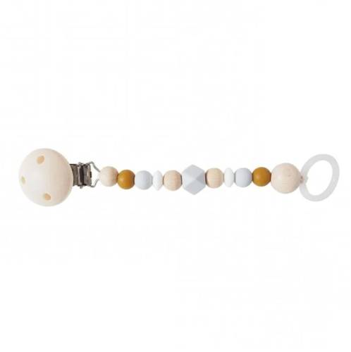 KIKADU Pacifierclip - Grey/White