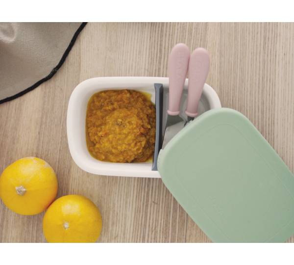 BEABA Ceramic Lunch Box - Mineral/Sage Green S