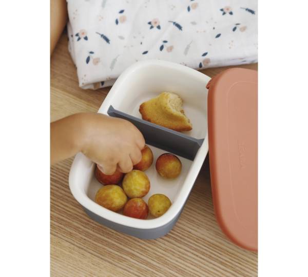 BEABA Ceramic Lunch Box - Mineral/Terracota S