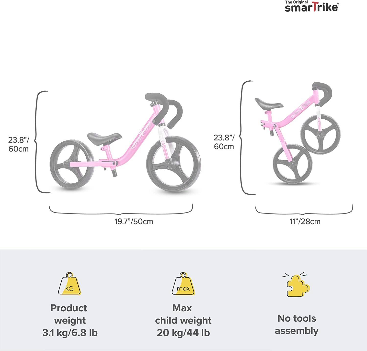 Mamatoto Mother Child Lifestyle Shop SmarTrike Folding Balance Bike Pink