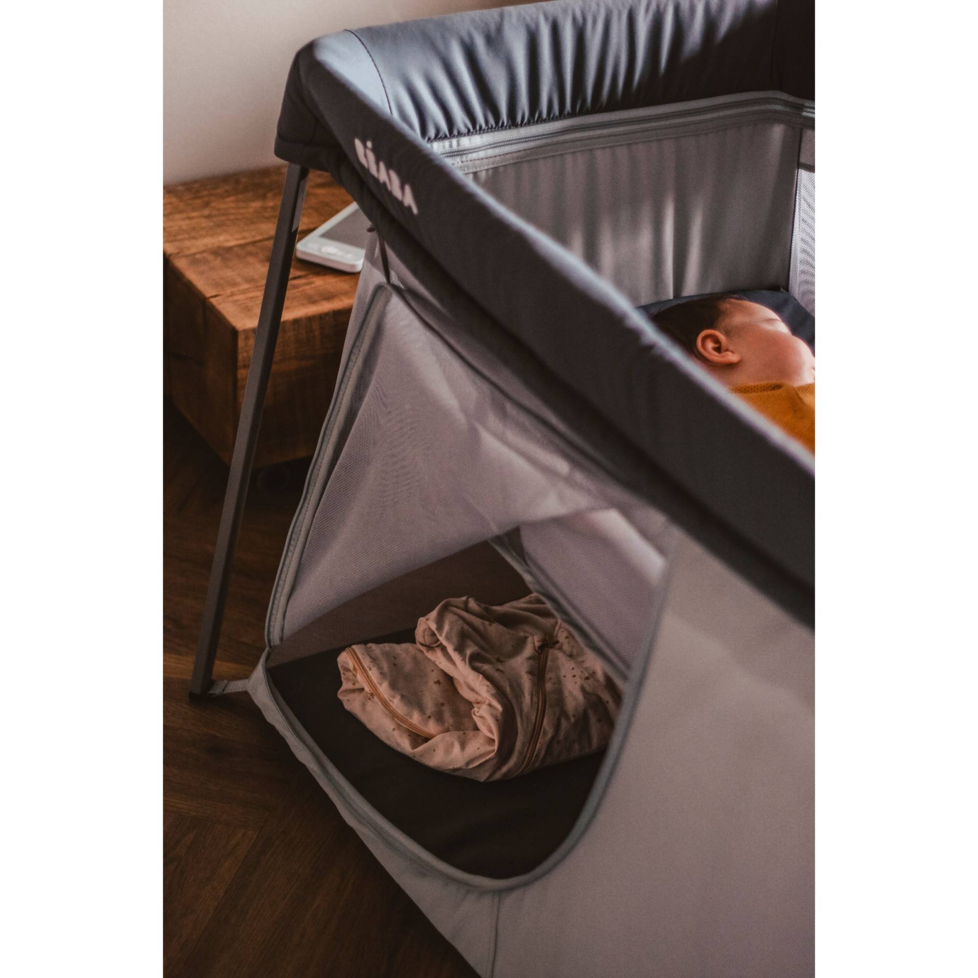 Mamatoto Mother Child Lifestyle Shop BEABA 3in1 Travel Cot Mineral Grey