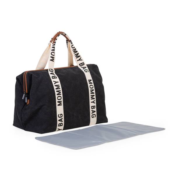 CHILDHOME Mommy Bag Signature Canvas - Black