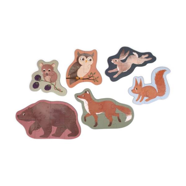 FILIBABBA Puzzle Set of 7 - Nordic Animals