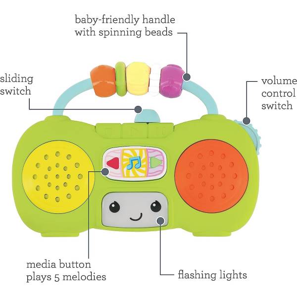 INFANTINO Music & Light Pretend Mini Boombox