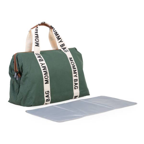 CHILDHOME Mommy Bag Signature Canvas - Green