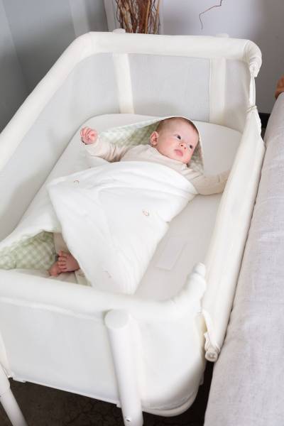 CHILDHOME Evolux Bedside Crib - Natural/White