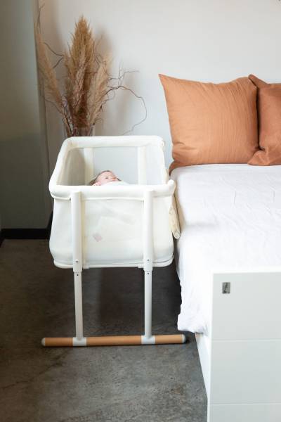 CHILDHOME Evolux Bedside Crib - Natural/White