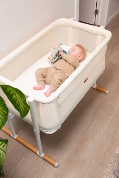 CHILDHOME Evolux Bedside Crib - Natural/White