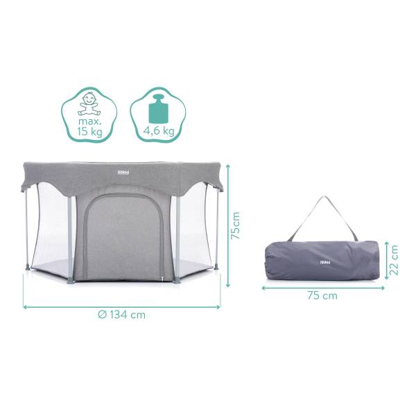 FILLIKID Playpen Athens - Grey