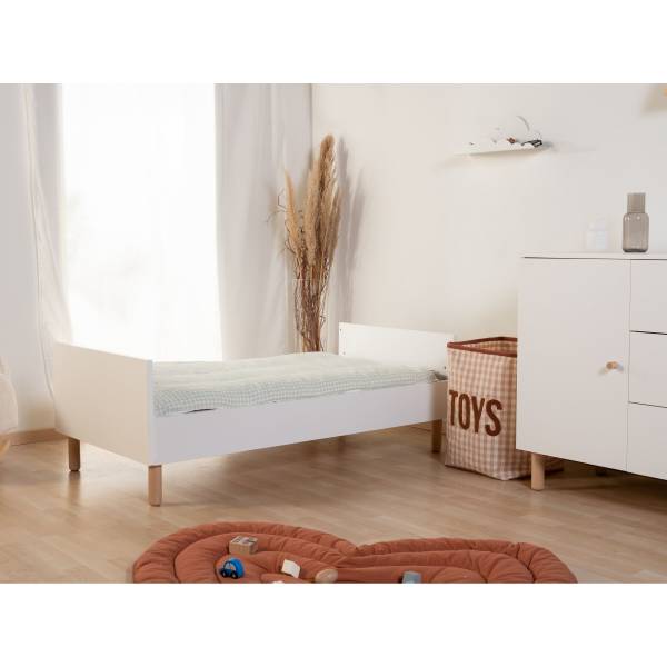 CHILDHOME WONDER Cot Bed + Slats 70x140 - White