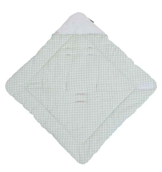 CHILDHOME Baby Wrapper 75X75 Jersey - Muslin Forest Tetra Vichy