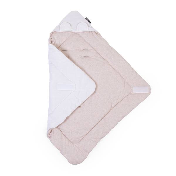 CHILDHOME Baby Wrapper 75X75 Jersey - Melange Beige/MuslinTeddy