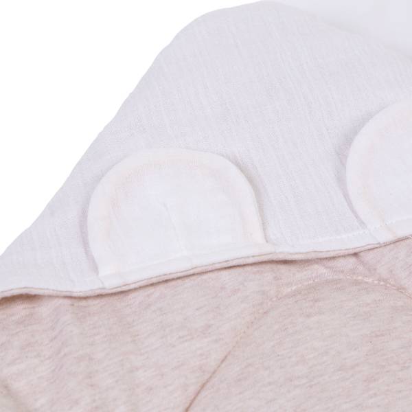 CHILDHOME Baby Wrapper 75X75 Jersey - Melange Beige/MuslinTeddy