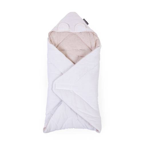 CHILDHOME Baby Wrapper 75X75 Jersey - Melange Beige/MuslinTeddy