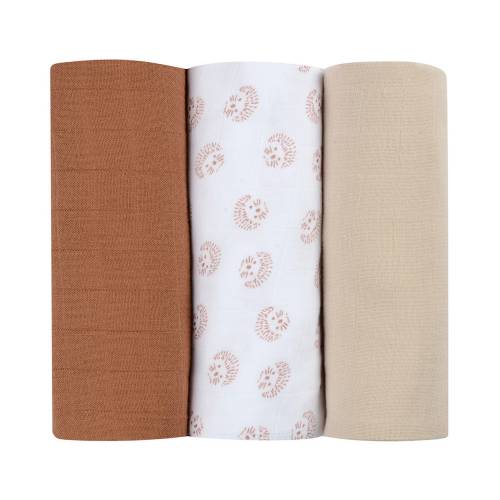 BEABA Cotton Muslin x3 - Hedgehog