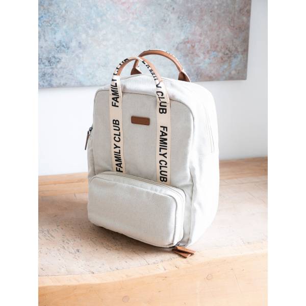 CHILDHOME Family Club Backpack Signature Canvas - Off White