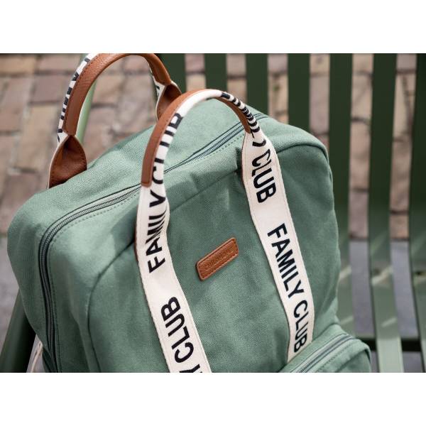 CHILDHOME Family Club Backpack Signature Canvas - Green