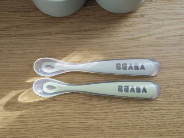 BEABA Spoon for my first meals Set x 2 - Grey/Sage green