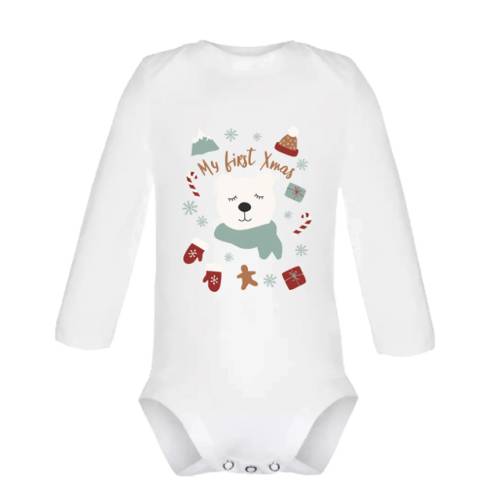 KIKADU Xmas Body Ice Bear - 6-9 months