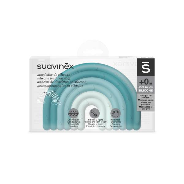 SUAVINEX Silicone Teether +0m - Blue