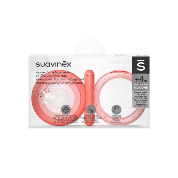 SUAVINEX Silicone Teether +4m - Pink