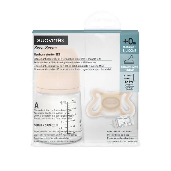 SUAVINEX Zero.Zero Bottle Set 180ml -Fair