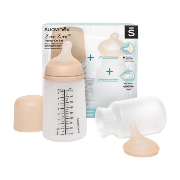 SUAVINEX Zero.Zero Anticolic Bottle Set 270ml - Fair Skin