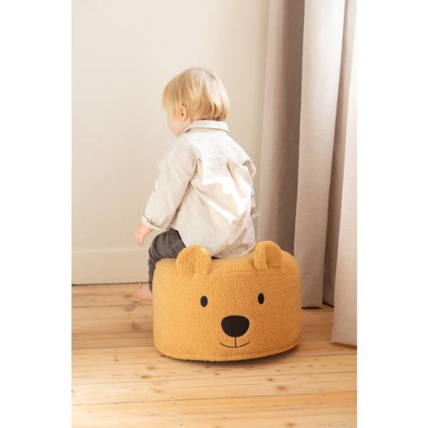 CHILDHOME Teddy Bear Pouf 40cm - Teddy Beige