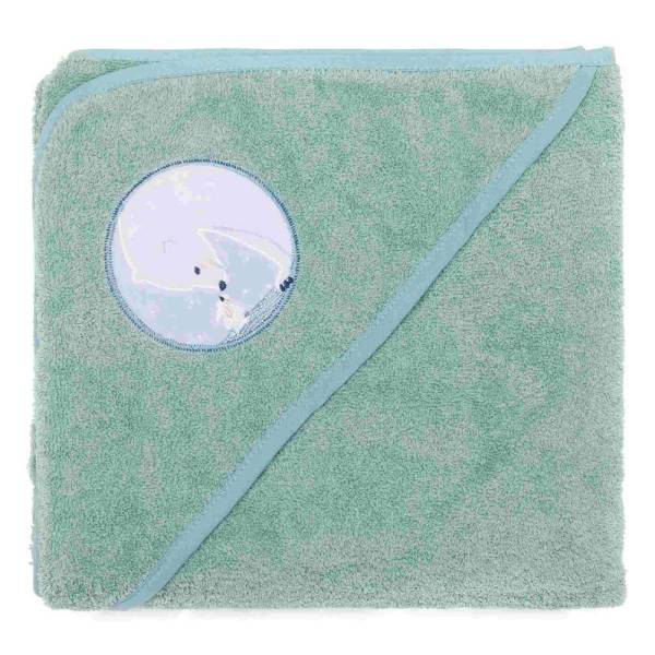 FILLIKID Hooded Towel 75x75cm - Polarbear Ocean